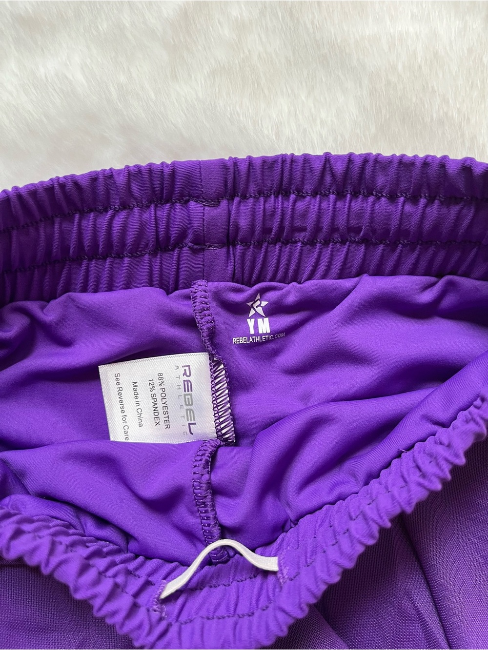 REBEL ATHLETIC Girls' Purple Active Skort with Star Accent - Picture 2 of 2